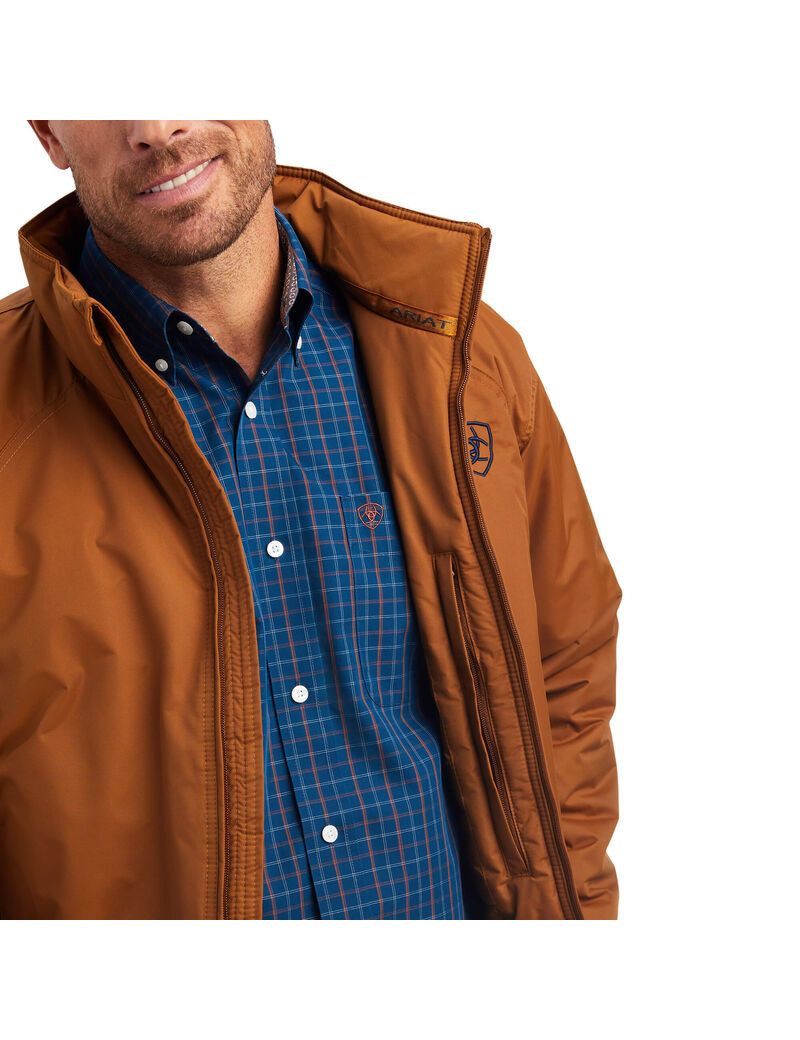 Vestes Ariat Team Logo Insulated Marron | SBZ-3951181