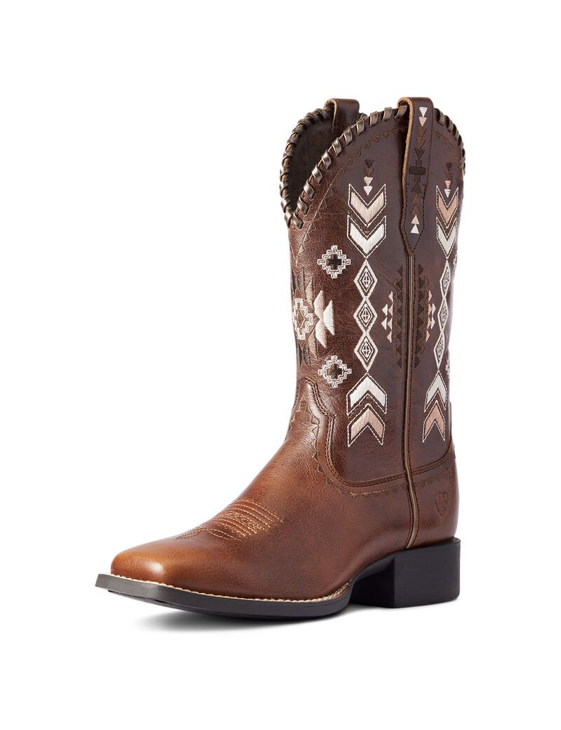 Bottes Western Ariat Round Up Skyler Marron | EER-8818710