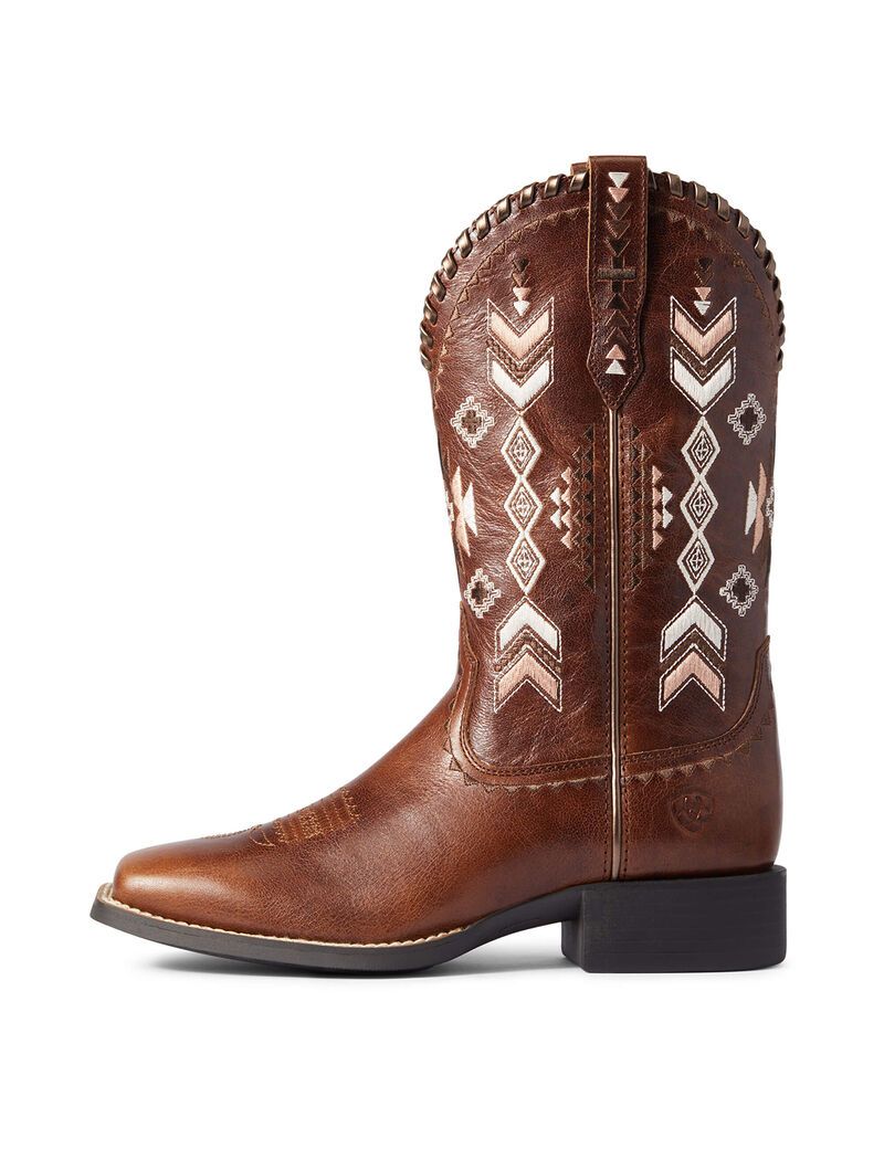 Bottes Western Ariat Round Up Skyler Marron | EER-8818710