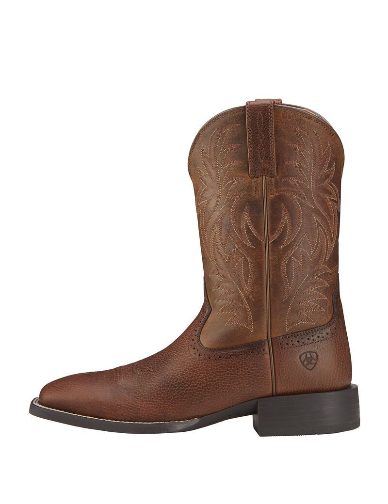 Bottes Western Ariat Sport Larges Square Embout Marron | JBT-4425210