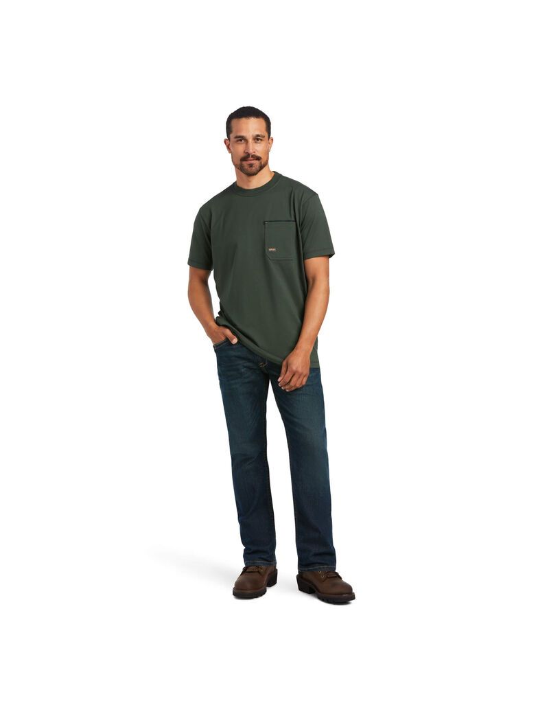 Vêtements De Travail Ariat Rebar Workman T Shirts Multicolore | XQF-9586643