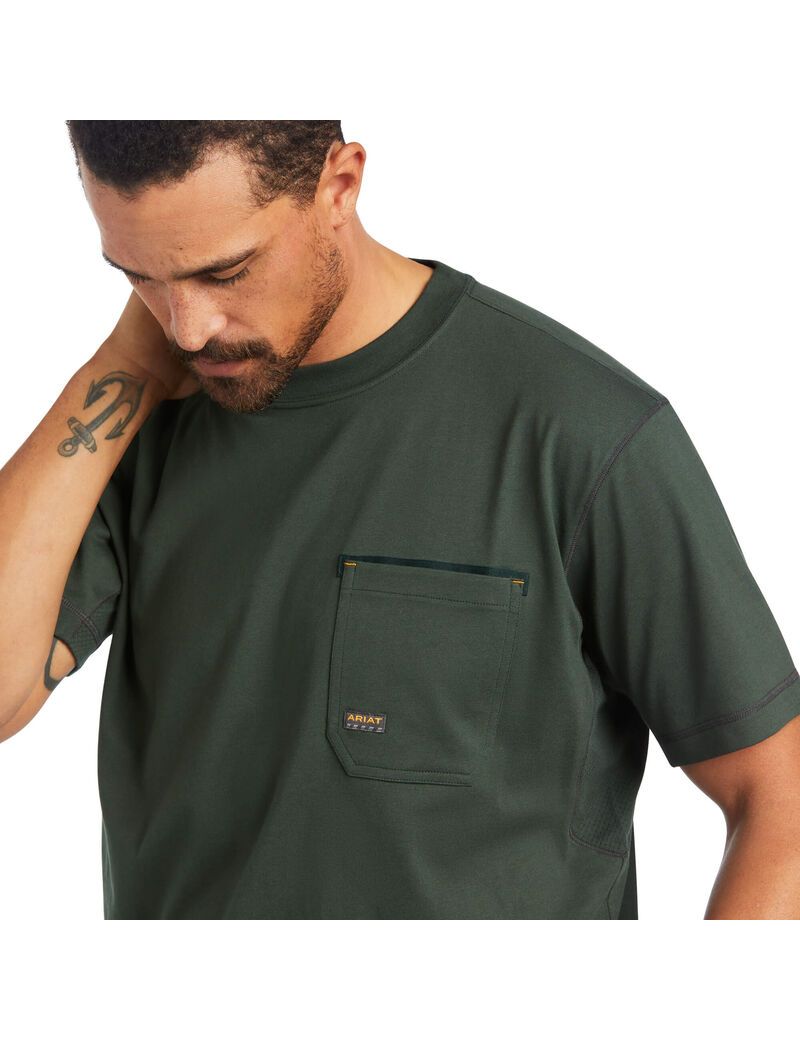 Vêtements De Travail Ariat Rebar Workman T Shirts Multicolore | XQF-9586643