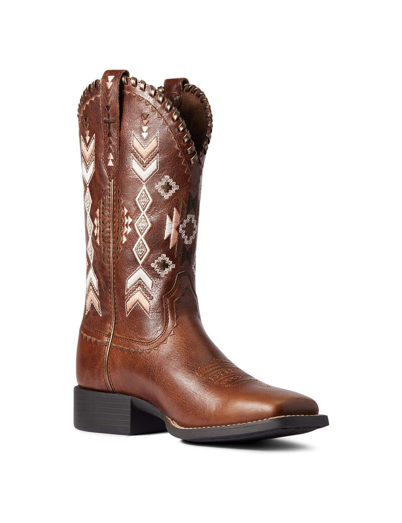 Bottes Western Ariat Round Up Skyler Marron | EER-8818710