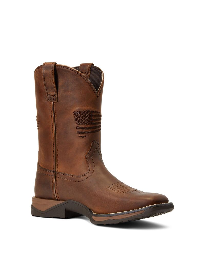 Bottes Western Ariat Anthem Patriot Marron | BAL-4000080