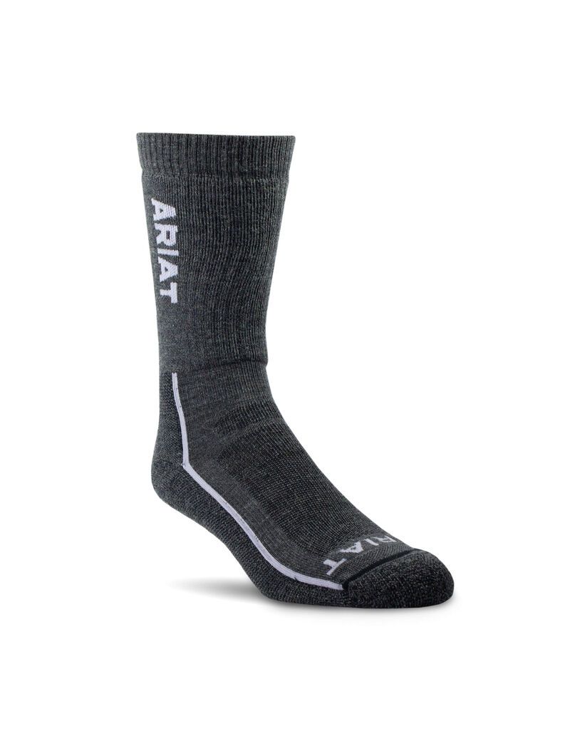 Vêtements De Travail Ariat Heavyweight Merino Laine Steel Embout Performance Travail Socks Grise | TBS-8270407