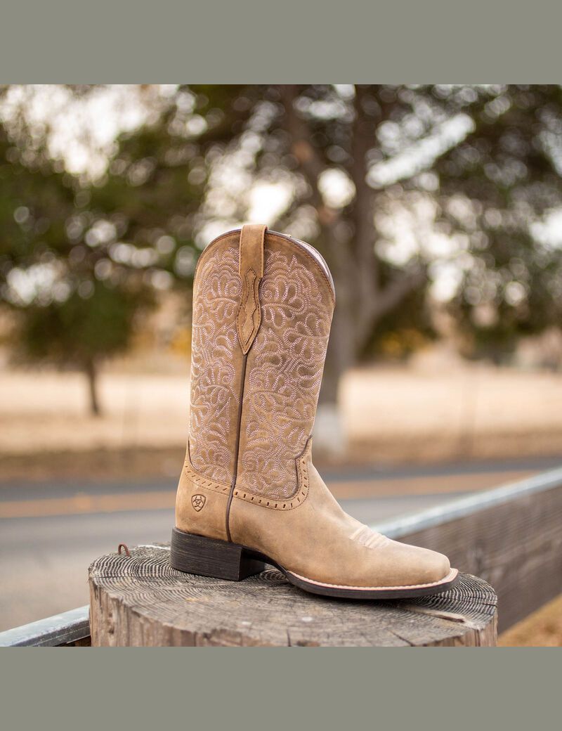 Bottes Western Ariat Round Up Remuda Marron | XRY-5793450