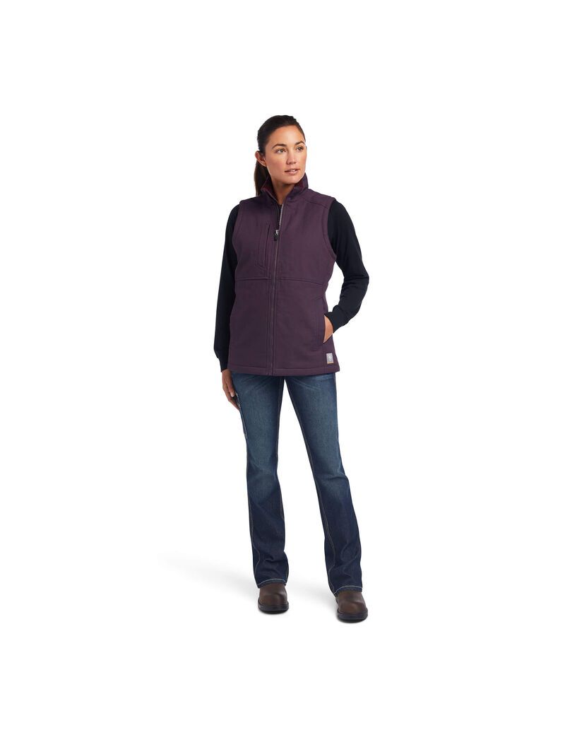 Vêtements De Travail Ariat Rebar DuraCanvas Insulated Vest Violette | IMV-3339249