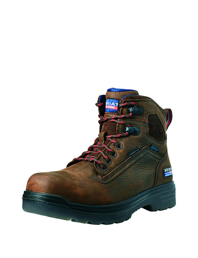 Bottes de Travail Ariat Turbo 6' USA Assembled Imperméables Carbon Embout Marron | RBW-7386897