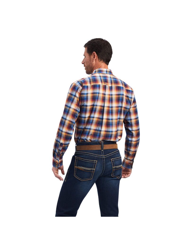 Chemises De Costume Ariat Pro Series Nigel Stretch Classiche Fit Bleu | WVL-3838118