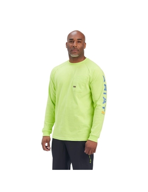 Vêtements De Travail Ariat Rebar Coton Strong Graphique T Shirts Vert Clair Bleu | RXW-8825899