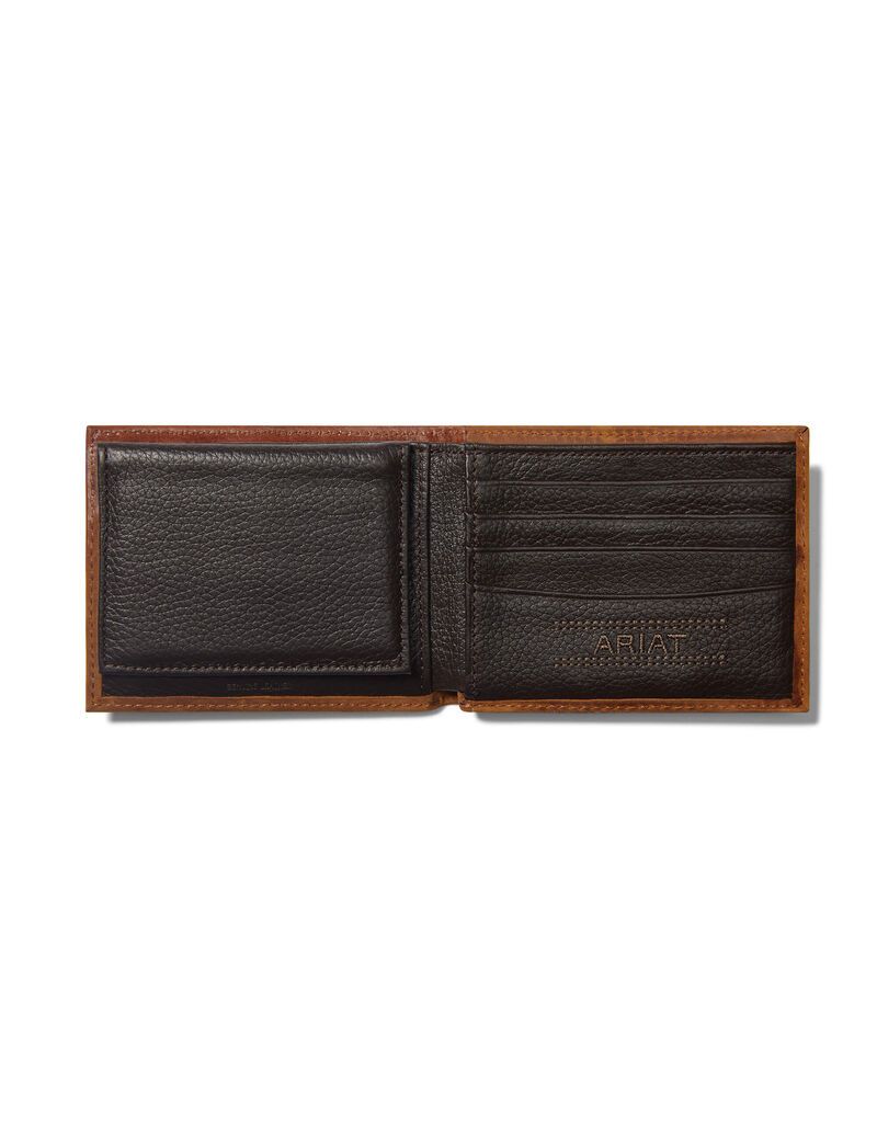 Portefeuilles Ariat Diamond Emboss Brown Bifold Marron | DCI-8513408