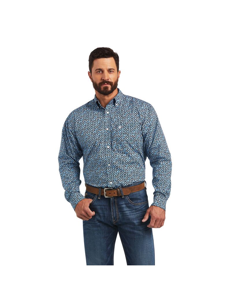 Chemises De Costume Ariat Miguel Classiche Fit Bleu | CMT-1445790