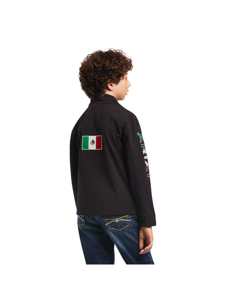 Vestes Ariat New Team Softshell MEXICO Noir | HWI-3267388