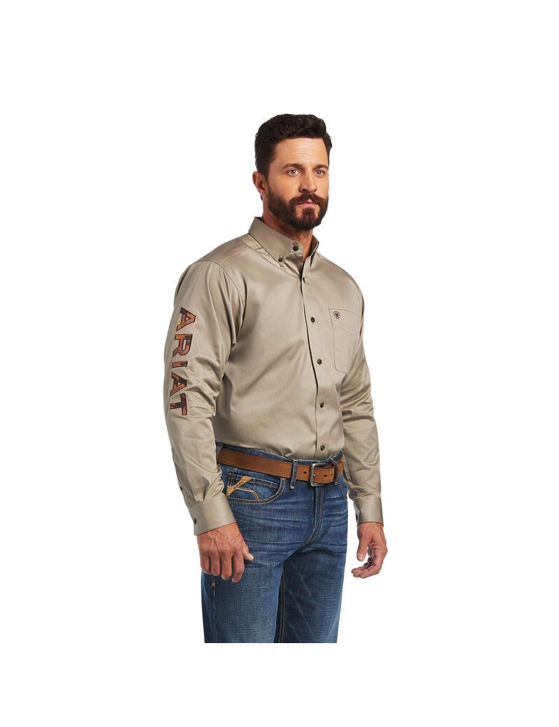 Chemises De Costume Ariat Team Logo Twill Classiche Fit Camouflage | MRG-8768713