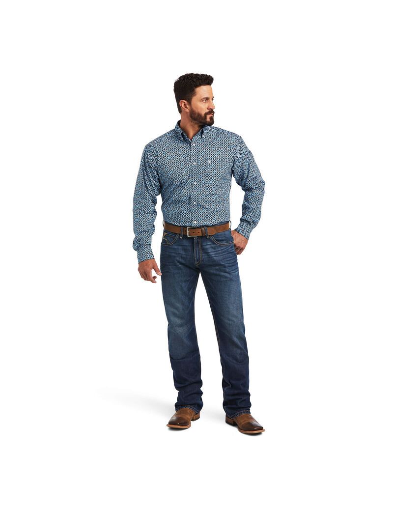 Chemises De Costume Ariat Miguel Classiche Fit Bleu | CMT-1445790