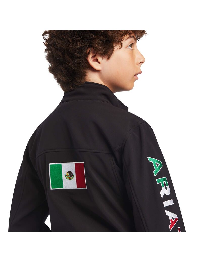 Vestes Ariat New Team Softshell MEXICO Noir | HWI-3267388