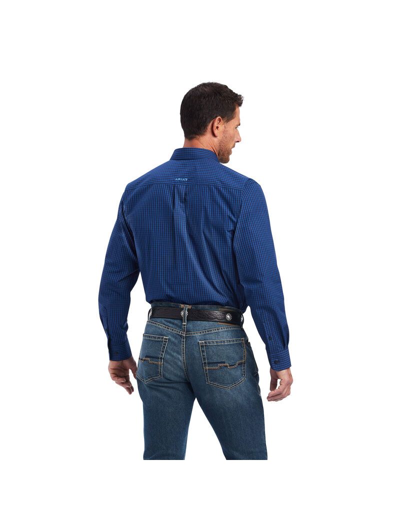 Chemises De Costume Ariat Pro Series Nelson Classiche Fit Bleu | UYW-0218496