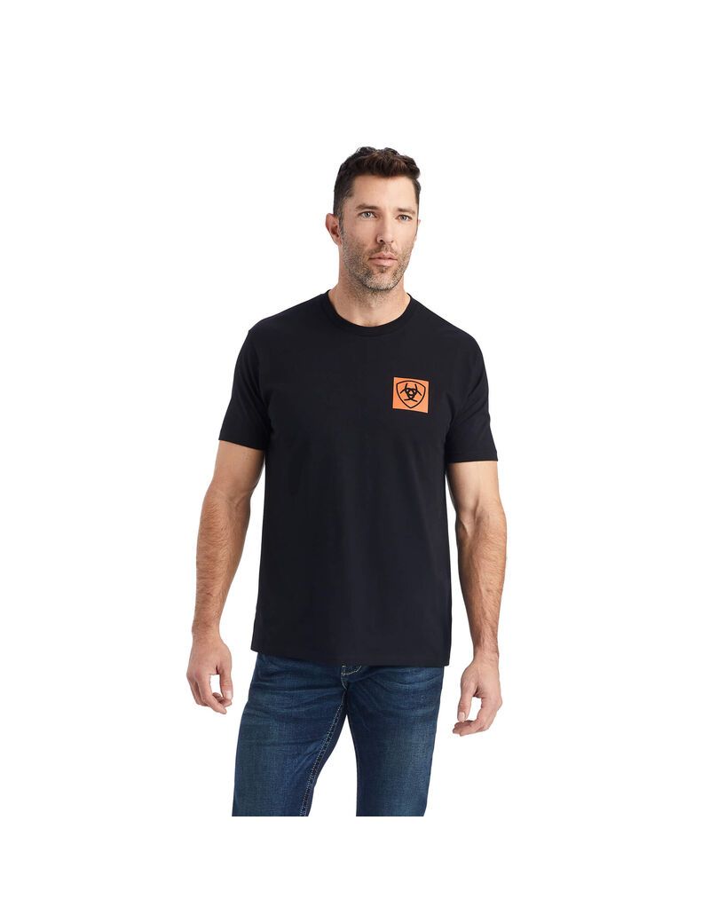 T Shirts Ariat Linear Octane Noir | EVY-3348135