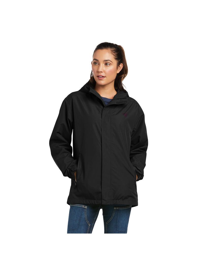 Vêtements De Travail Ariat Rebar Stormshell Logo Imperméables Jackets Noir Violette | GWE-2167928