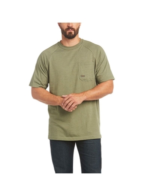 Vêtements De Travail Ariat Rebar Coton Strong T Shirts Vert Olive | LFT-7761291