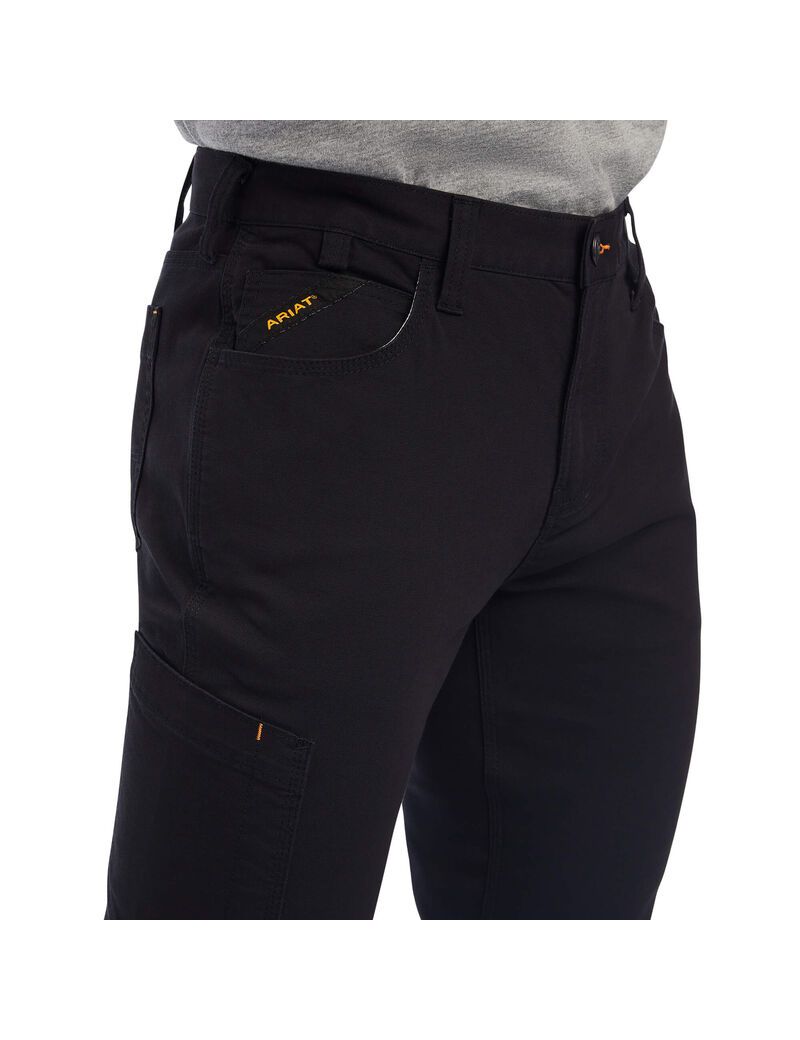 Pantalon Ariat Rebar M7 DuraStretch Made Tough Droit Noir | XHL-3111669