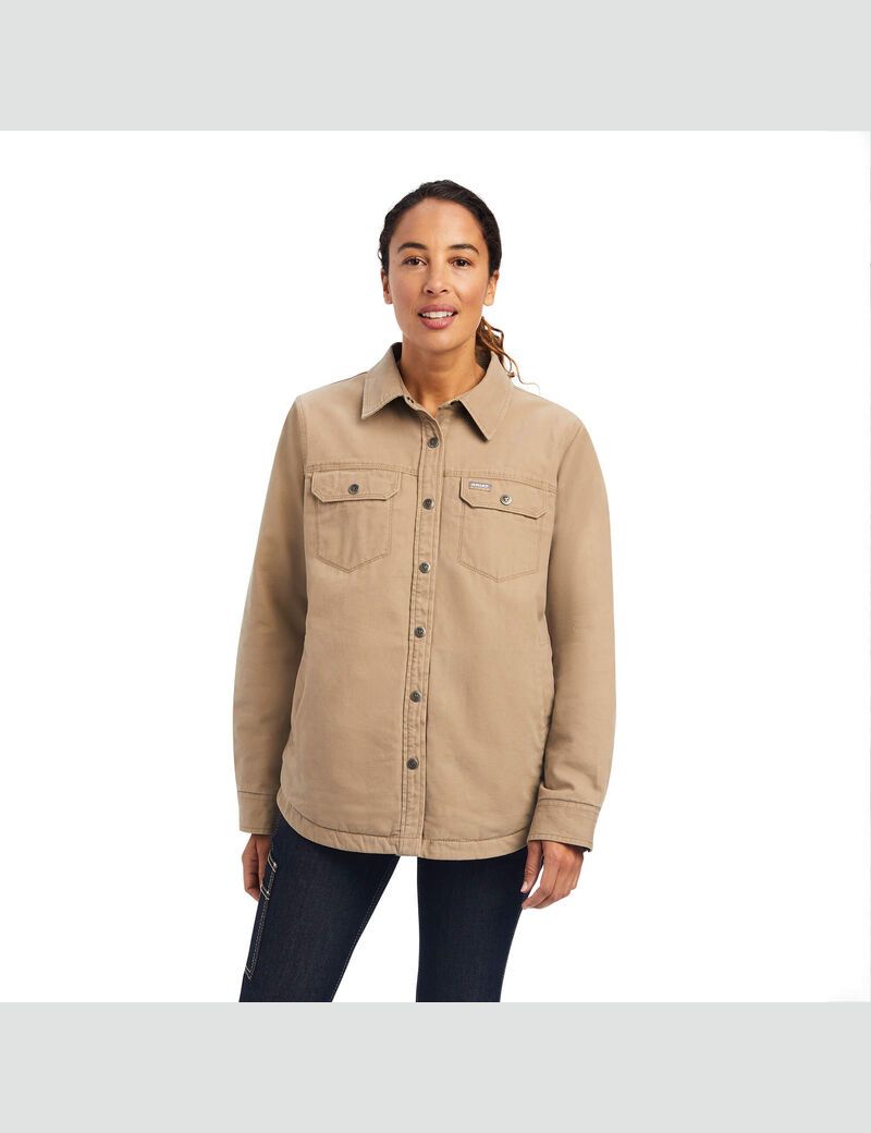 Vêtements De Travail Ariat Rebar Classiche Tela Shirts Jackets Kaki | UTV-7881615