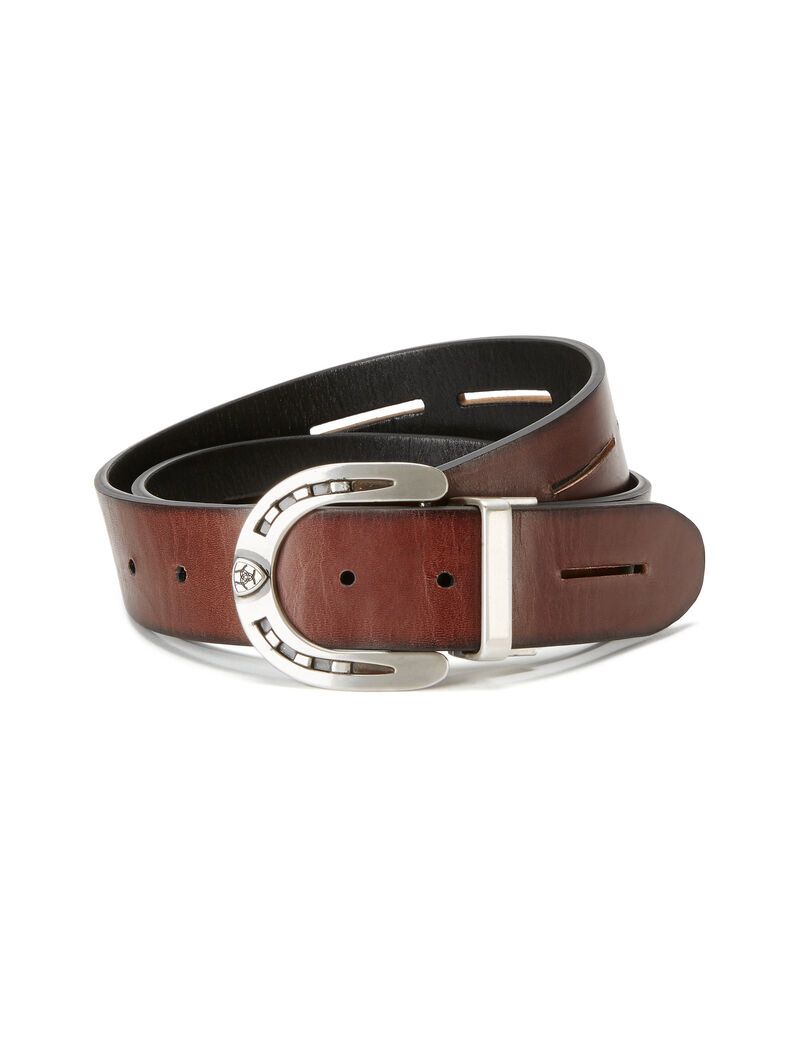 Ceintures Ariat Regal Reversible Noir Marron | IMV-9465809