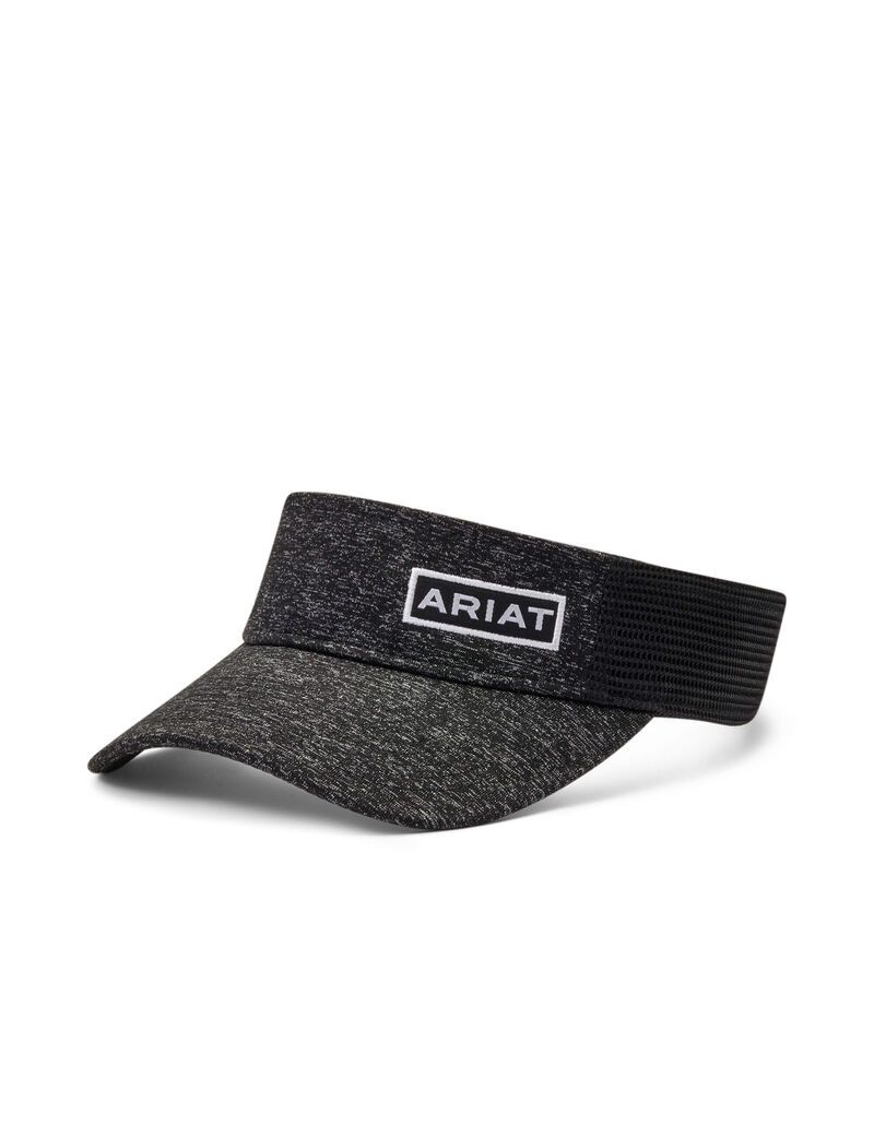 Chapeaux Ariat Offset Logo Visor Noir | YUF-8425365