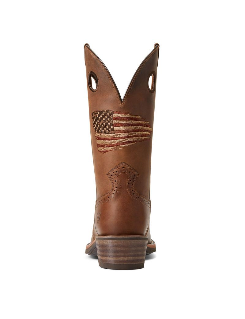 Bottes Western Ariat Roughstock Patriot Marron | ITF-3724151