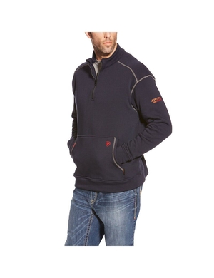 Hauts Ariat FR Polartec Fleece 1/4 Zip Bleu Marine | POT-8312847