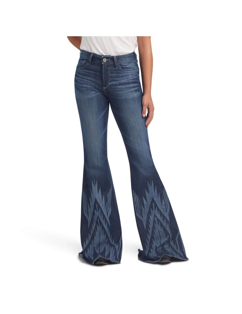 Jean Ariat High Rise Chimayo Extreme Flare Multicolore | DUD-3392181