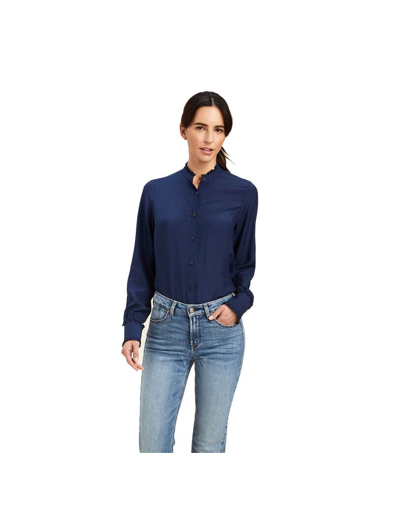 Hauts Ariat Clarion Blouse Bleu Marine | GFM-4899036