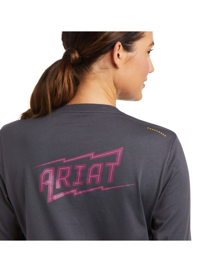 Vêtements De Travail Ariat Rebar Workman High Voltage T Shirts Grise | EKI-9208373