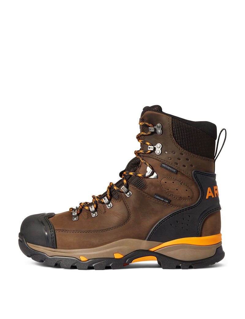 Bottes Imperméables Ariat Endeavor 8' Carbon Embout Travail Chocolat Marron | OBK-4275414