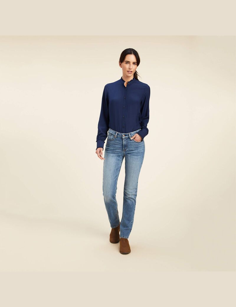 Hauts Ariat Clarion Blouse Bleu Marine | GFM-4899036