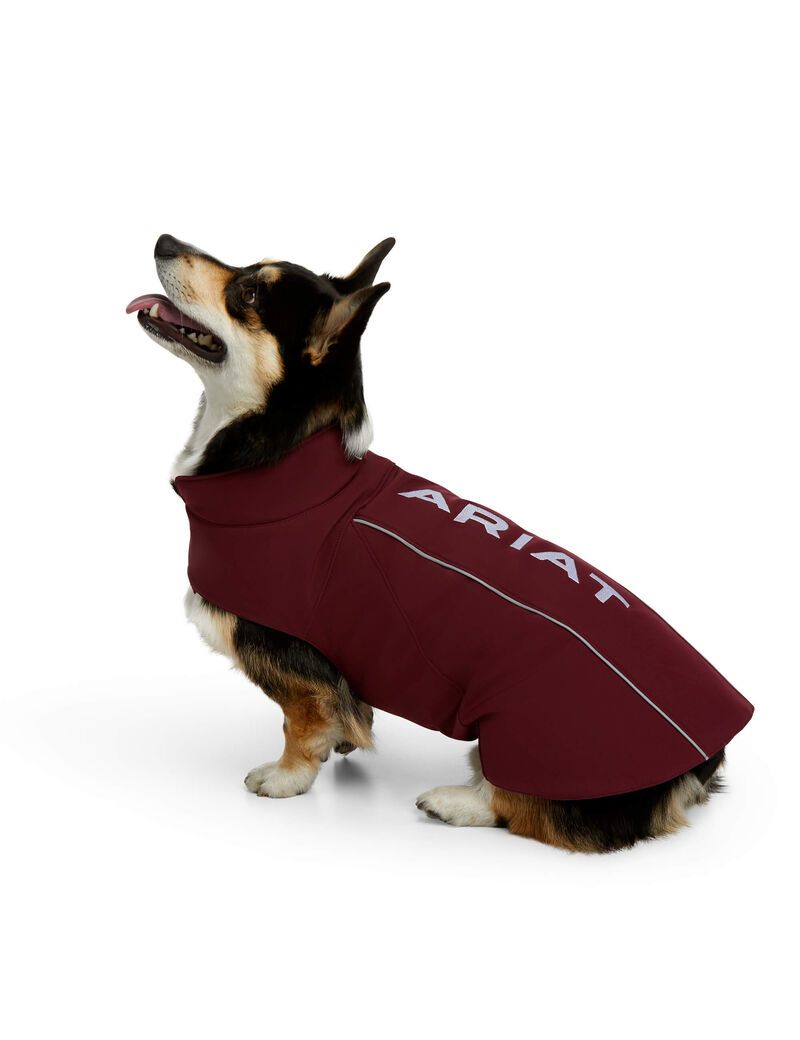 Pet Accessories Ariat Team Softshell Dog Jackets Bordeaux | ENX-2654054