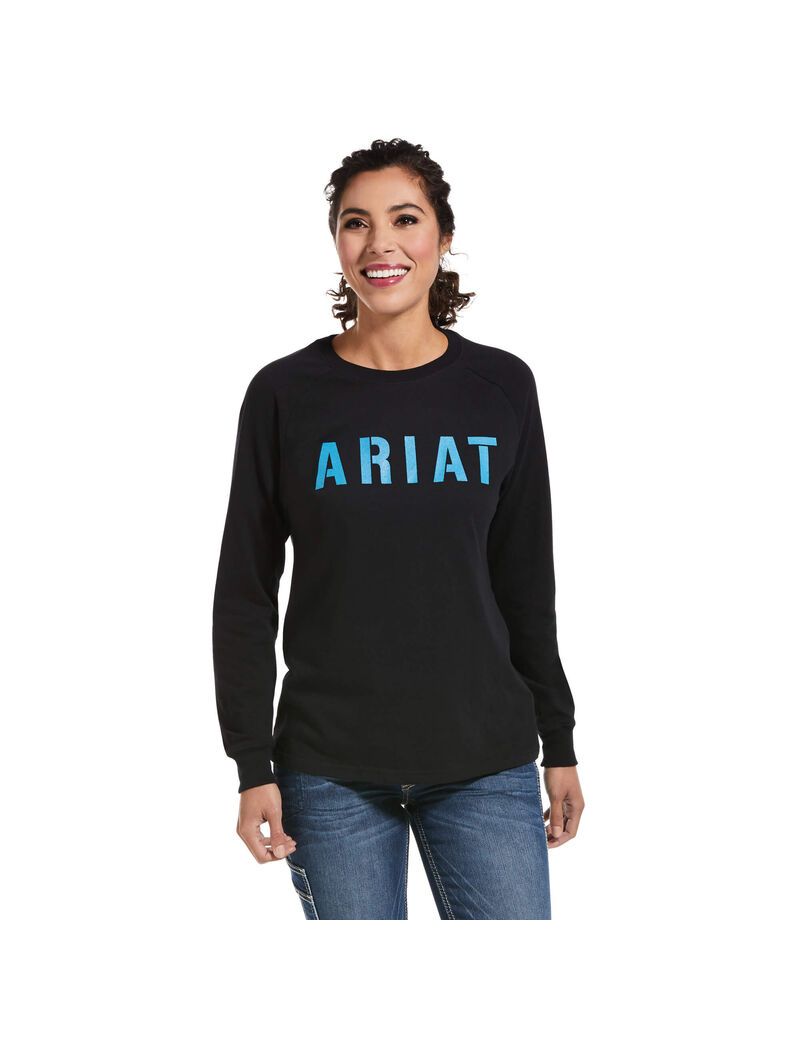 Vêtements De Travail Ariat Rebar CottonStrong Block T Shirts Noir | LDV-4036426