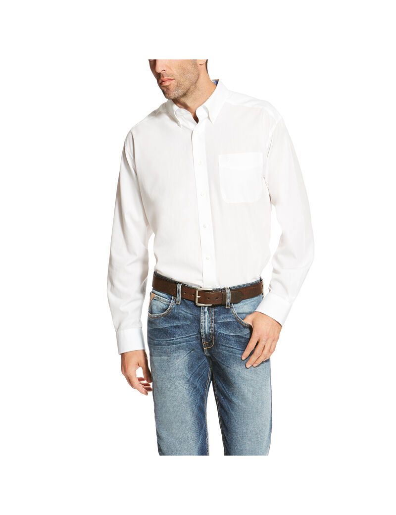 Chemises De Costume Ariat Wrinkle Free Solid Blanche | VRP-8078455