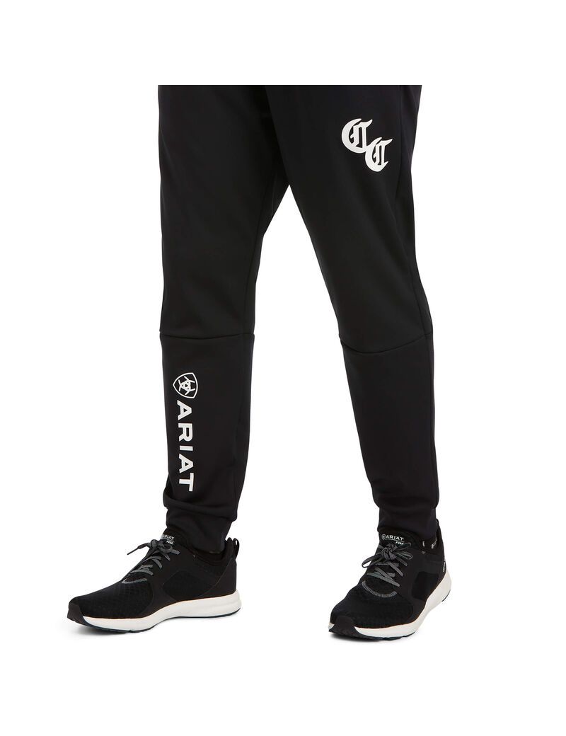 Pantalon Ariat Compton Cowboys Piste Noir | ZRR-0281927