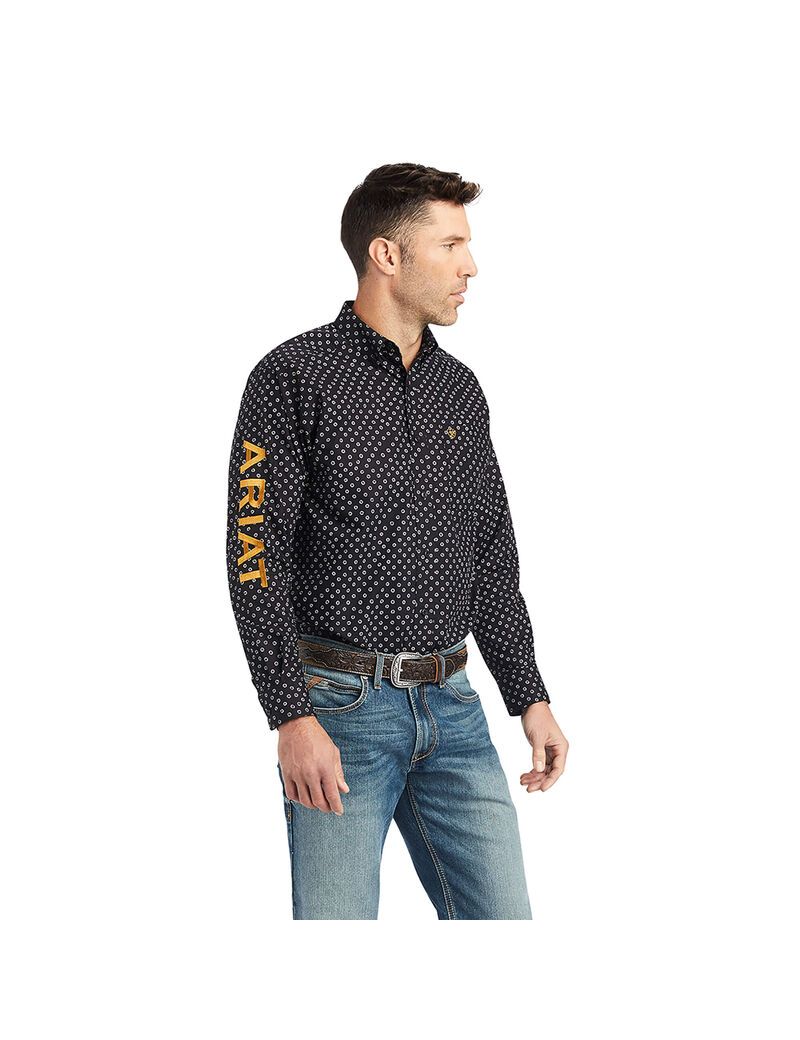 Chemises De Costume Ariat Team Conor Classiche Fit Noir | CWC-5877317