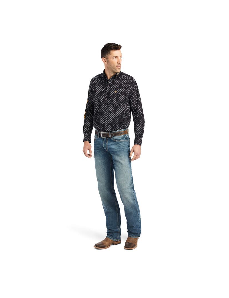 Chemises De Costume Ariat Team Conor Classiche Fit Noir | CWC-5877317