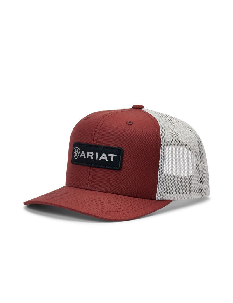 Casquettes Ariat Rectangle Logo Patch Rouge | QSD-5992543