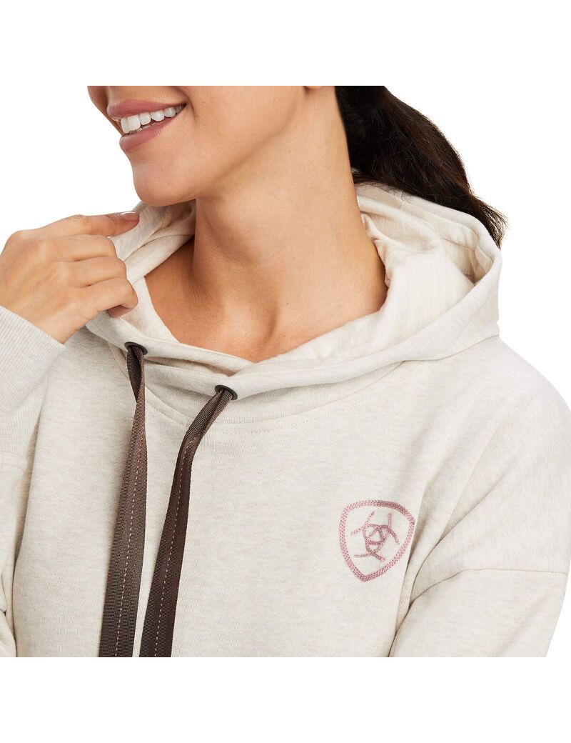 Sweat à Capuche Ariat Rabere Beige | GHS-7591003