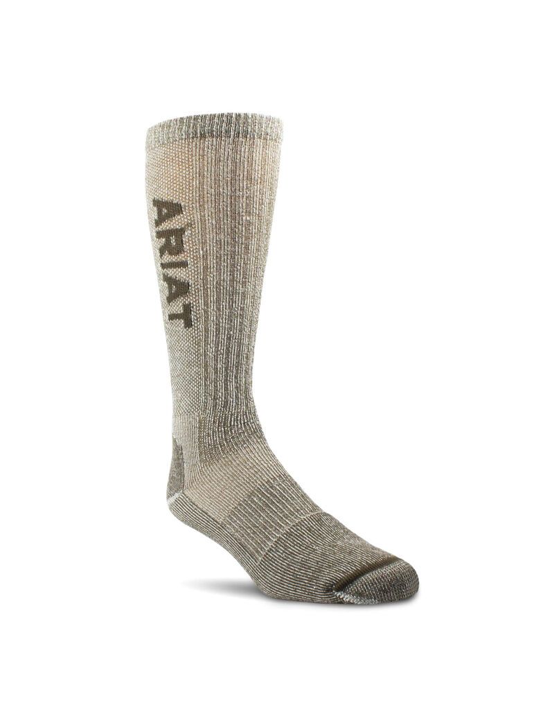 Chaussettes Ariat Legere Merino Laine Blend Mid Calf Steel Embout Travail 2PCS Noir | NMH-6102911