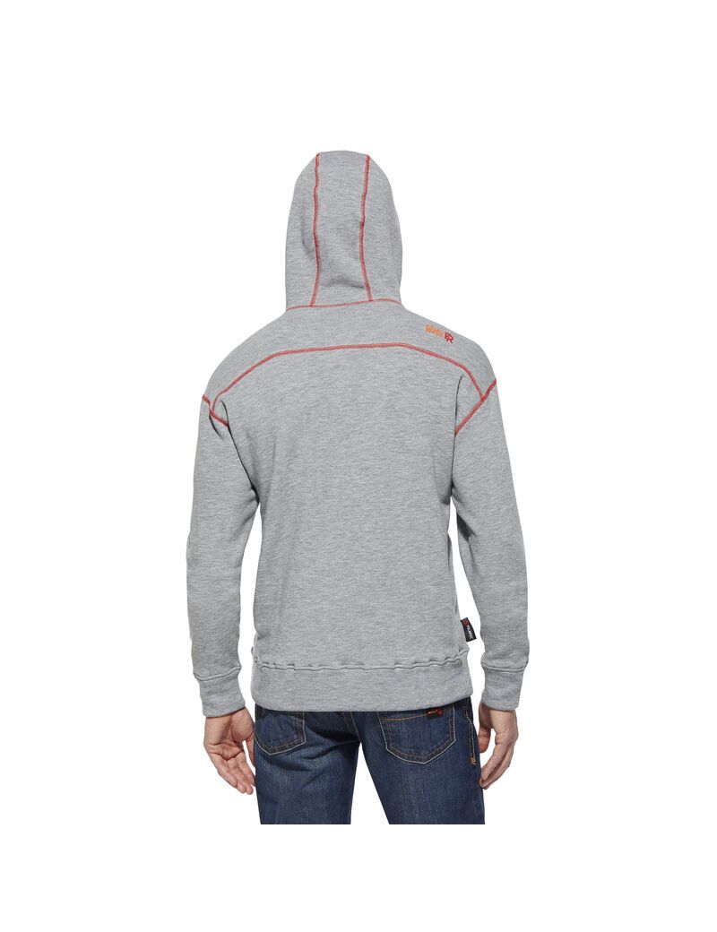 Sweat à Capuche Ariat FR Polartec Grise | GCM-7267156