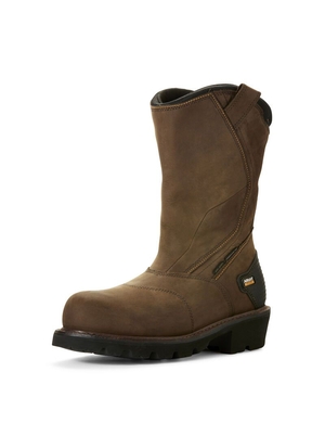 Bottes Imperméables Ariat Powerline 400G 400g Composite Embout Travail Marron | NLY-9594637