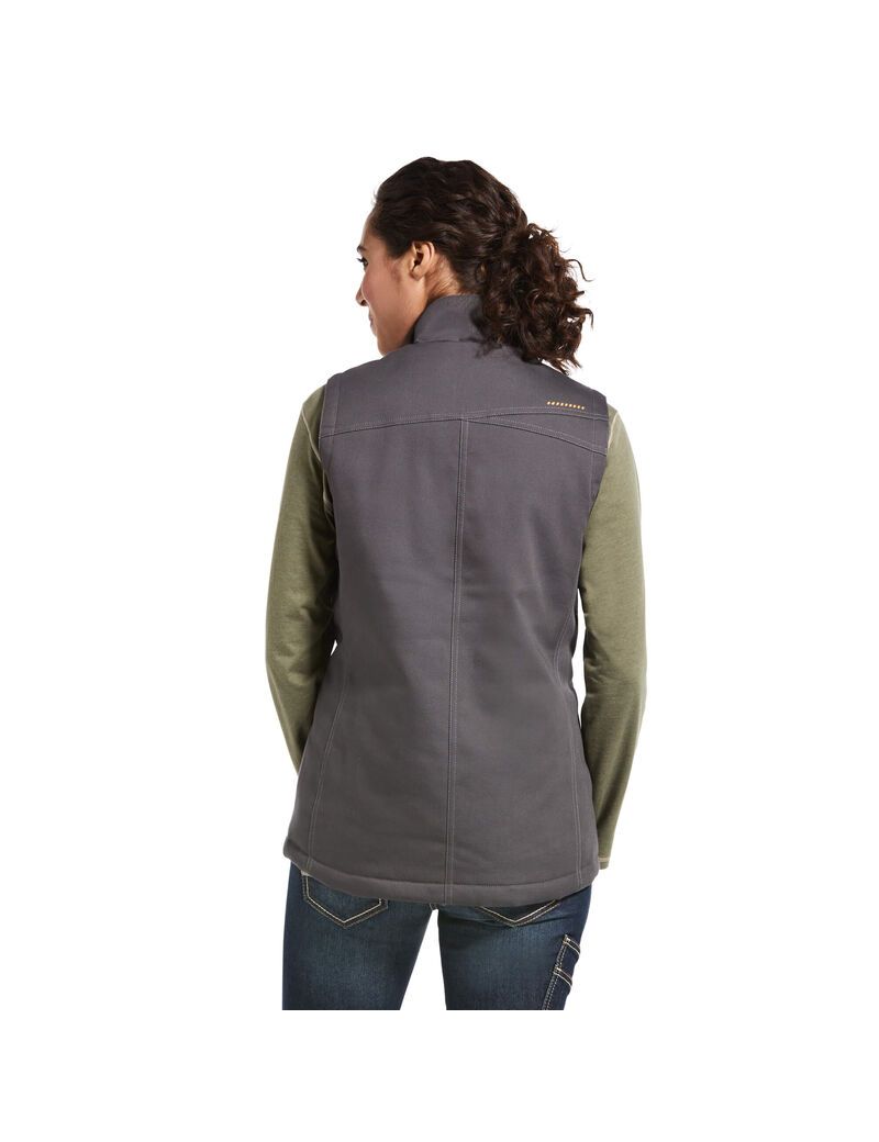 Vêtements De Travail Ariat Rebar DuraCanvas Insulated Vest Grise | JSV-3010194