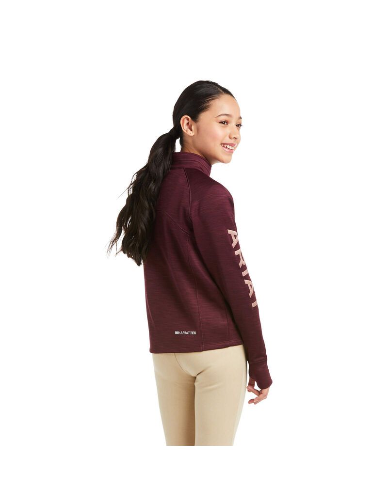 Sweats Ariat Tek Team 1/2 Zip Bordeaux | ZWZ-1508239