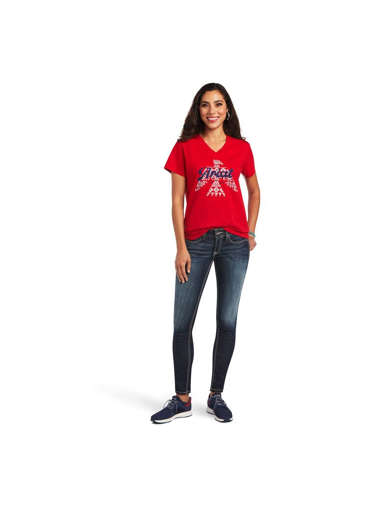 Hauts Ariat REAL Firebird Tee Multicolore | CCJ-6072825