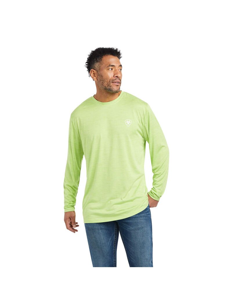 T Shirts Ariat Charger Americana Vert | ABB-2100490